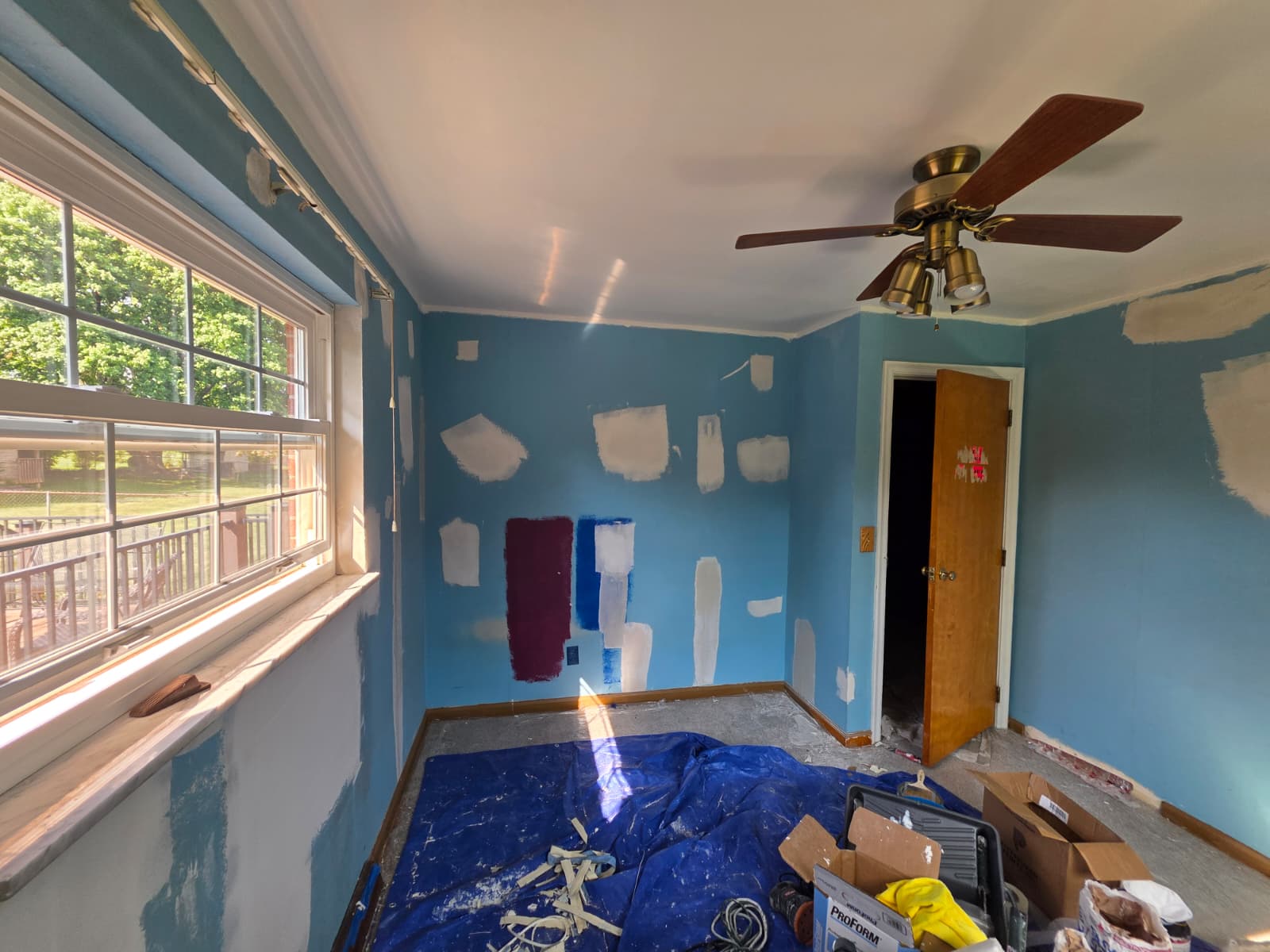 Room prep work before painting